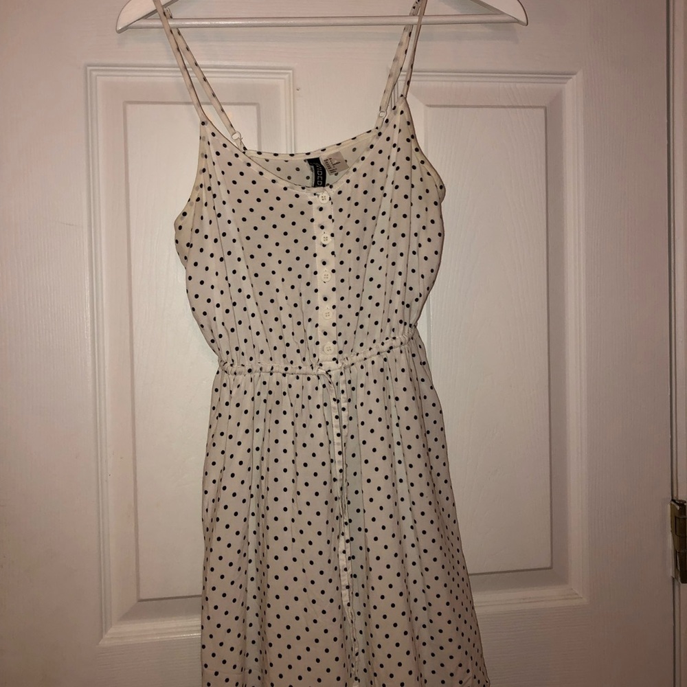 Black polka dot sundress
